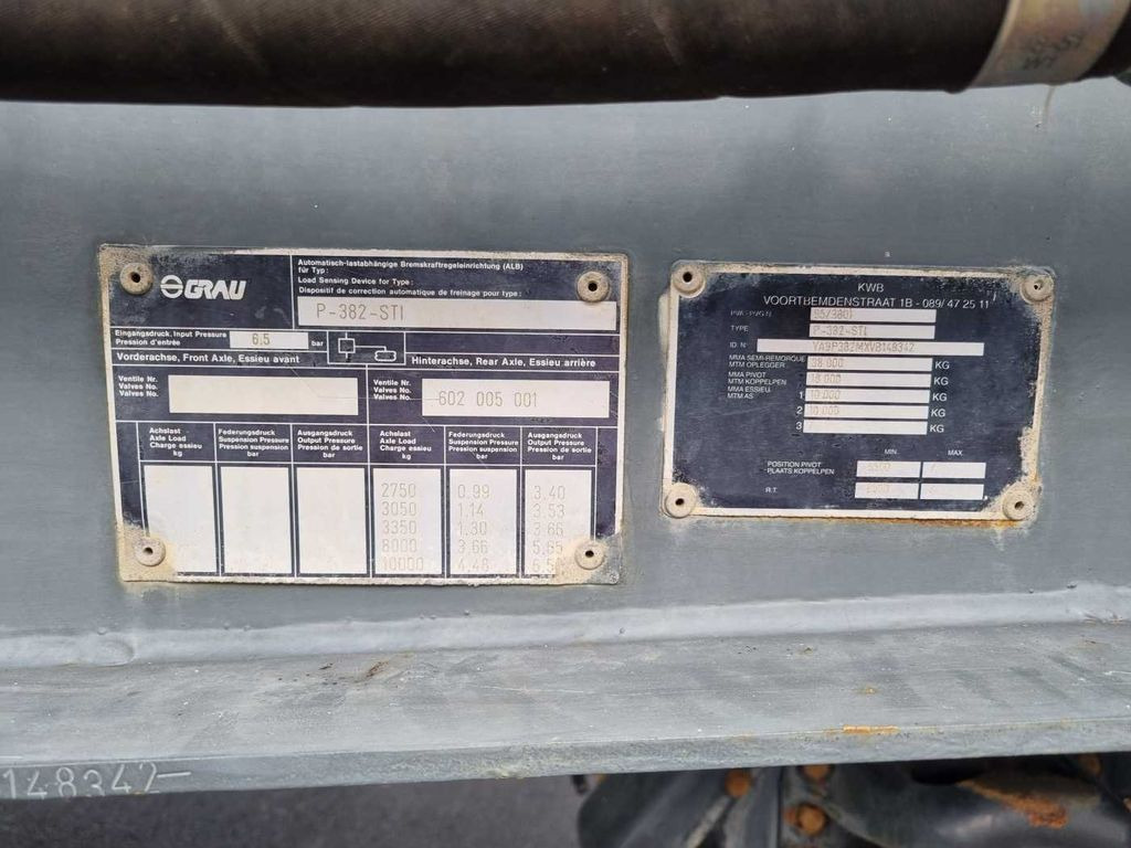 Полуприколка миксер за бетон KWB P-382-STI Betonmischer Motor SAF-Achsen Lift: слика 13