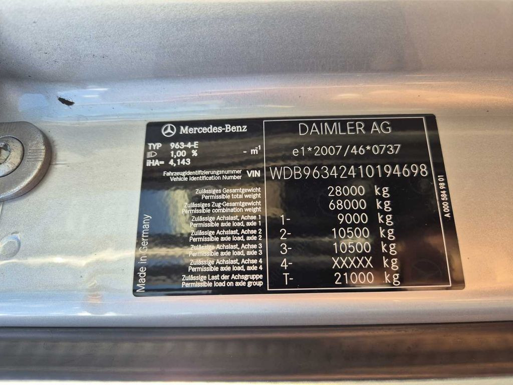 Камион влекач Mercedes-Benz Actros 2658 LS 6x4 Turbo Retarder 120t BigSpace: слика 15