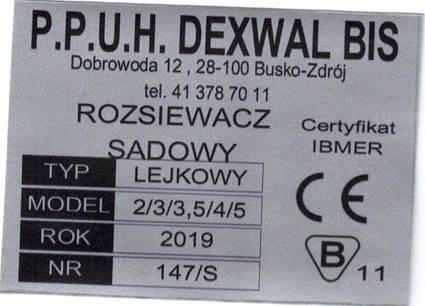 Dexwal fertilizer spreader 300 l - Распрскувач на вештачко ѓубриво: слика 4 Dexwal fertilizer spreader 300 l - Распрскувач на вештачко ѓубриво: слика 4