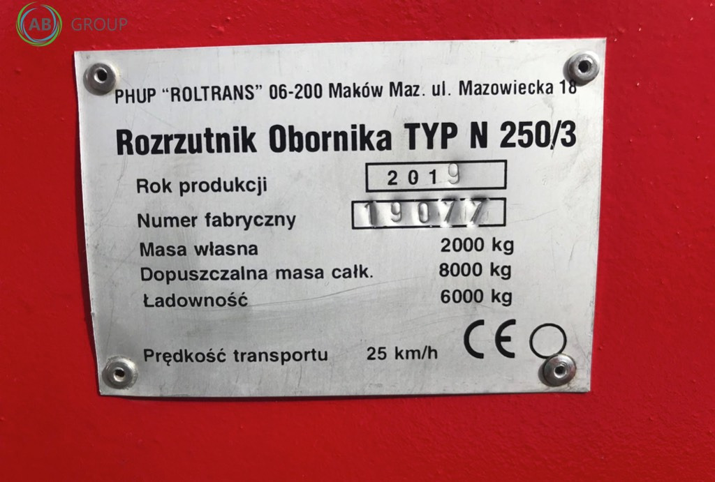 Manure spreader 6 t Roltrans N 250/3 LEO - Распрскувач на арско ѓубриво: слика 5 Manure spreader 6 t Roltrans N 250/3 LEO - Распрскувач на арско ѓубриво: слика 5