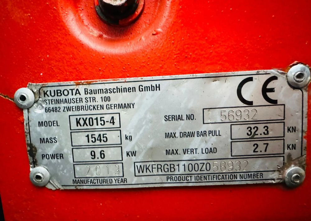 Лизинг на  Kubota KX015-4 Kubota KX015-4: слика 11