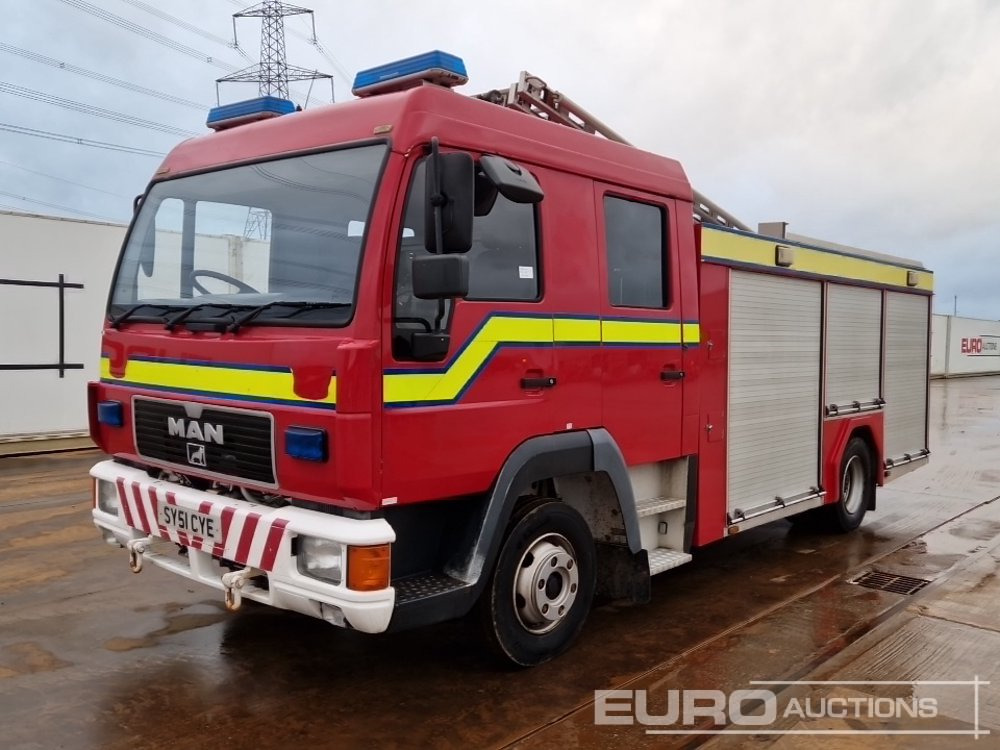 2001 MAN 4x2 Fire Engine, Manual Gearbox - Противпожарен камион: слика 1 2001 MAN 4x2 Fire Engine, Manual Gearbox - Противпожарен камион: слика 1