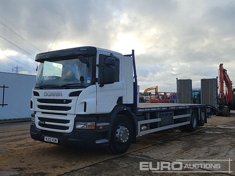 2012 Scania P280 - Камион со платформа: слика 1 2012 Scania P280 - Камион со платформа: слика 1