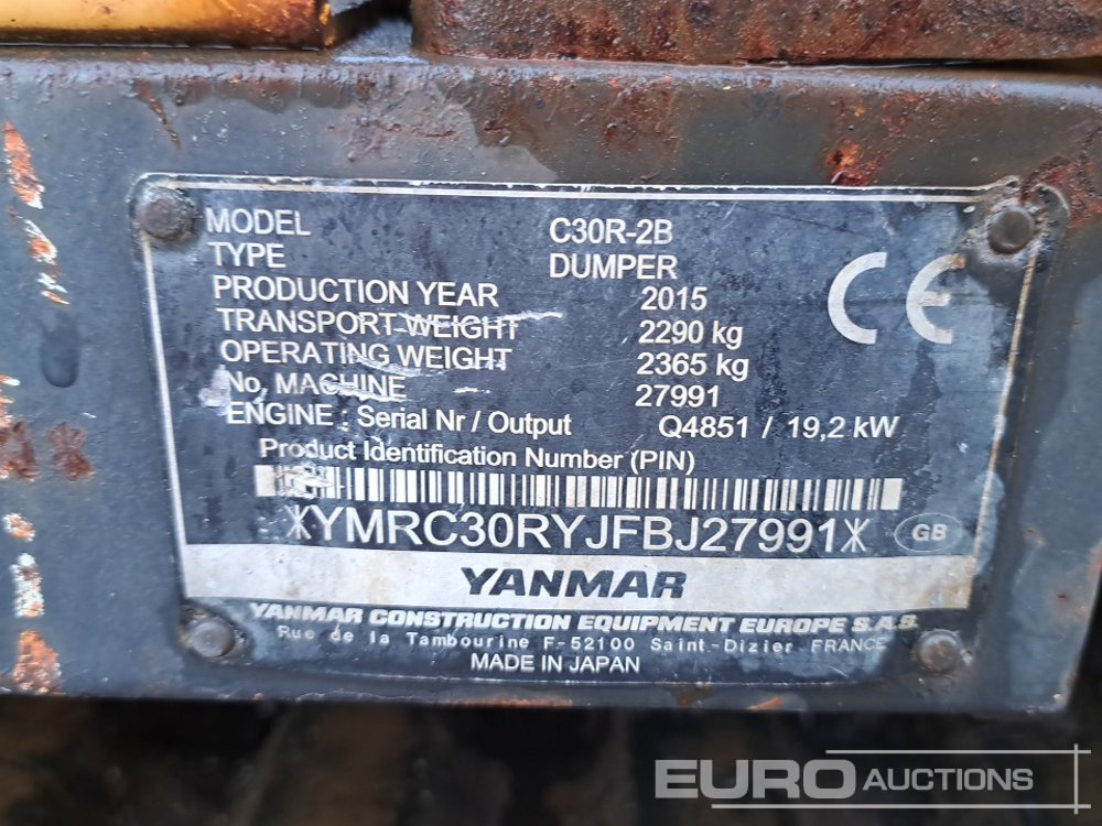 Истоварувач со гасеници 2015 Yanmar C30R-2B: слика 30 Истоварувач со гасеници 2015 Yanmar C30R-2B: слика 30