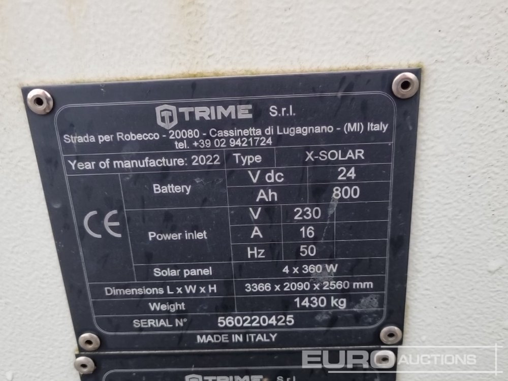 Кула за рефлектори 2022 Trime X-Solar Single Axle Solar Powered LED Lighting Tower: слика 34 Кула за рефлектори 2022 Trime X-Solar Single Axle Solar Powered LED Lighting Tower: слика 34