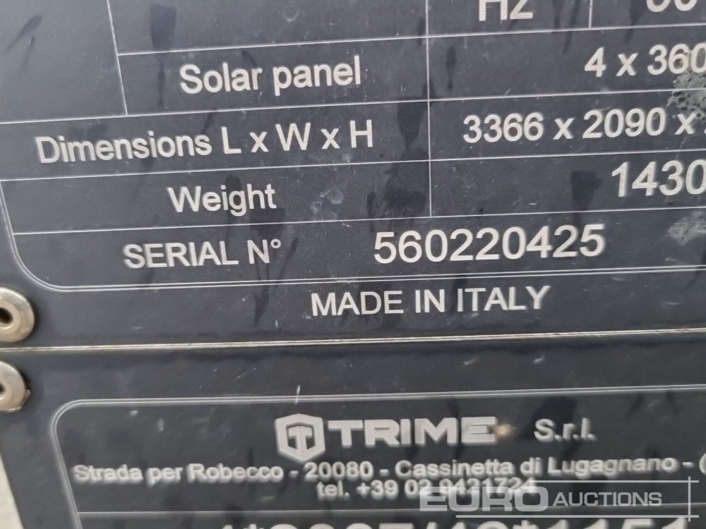 Кула за рефлектори 2022 Trime X-Solar Single Axle Solar Powered LED Lighting Tower: слика 30 Кула за рефлектори 2022 Trime X-Solar Single Axle Solar Powered LED Lighting Tower: слика 30