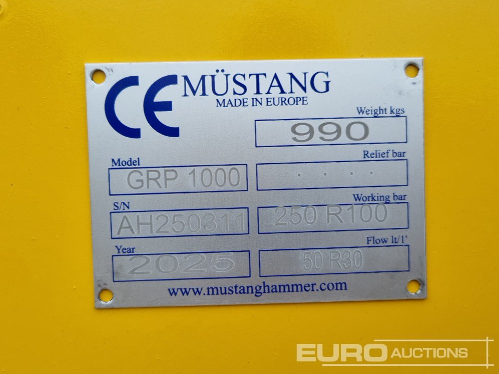 Додаток за Багер Unused 2025 Mustang GRP1000: слика 14