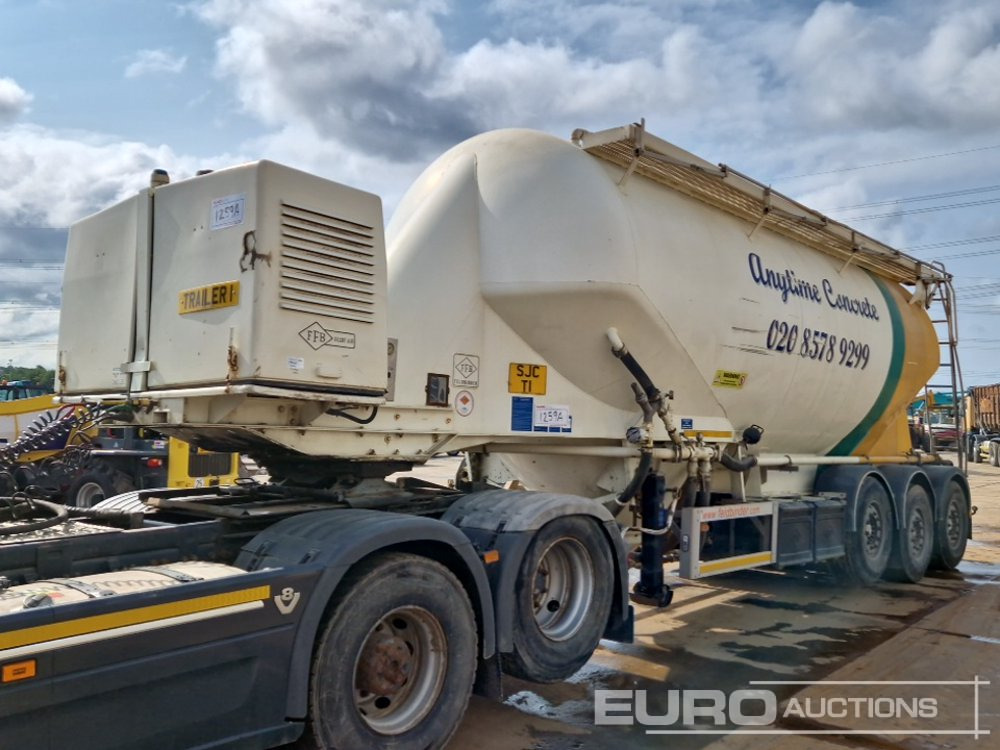 Feldbinder Tri Axle Powder Tanker Trailer, Front Lift, Donkey Engine - Полуприколка силос: слика 1 Feldbinder Tri Axle Powder Tanker Trailer, Front Lift, Donkey Engine - Полуприколка силос: слика 1