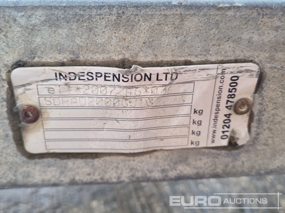 Приколка за градежни машини Indespension 2.7 Ton: слика 22