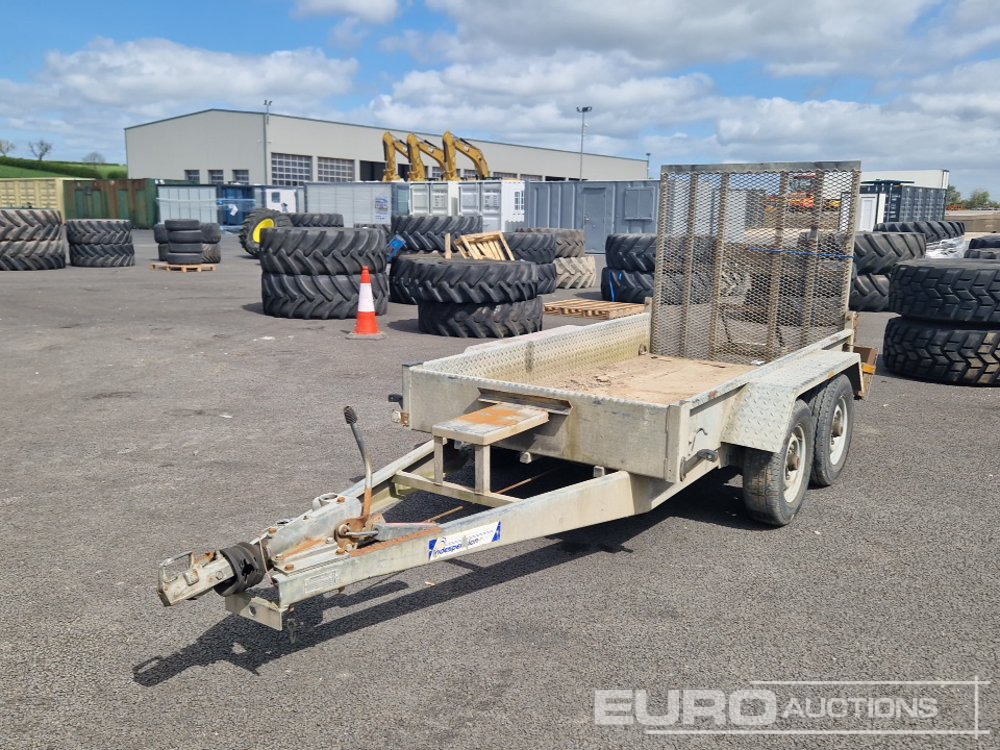 Indespension 2600Kg Twin Axle Plant Trailer, Ramp - Приколка за градежни машини: слика 1 Indespension 2600Kg Twin Axle Plant Trailer, Ramp - Приколка за градежни машини: слика 1