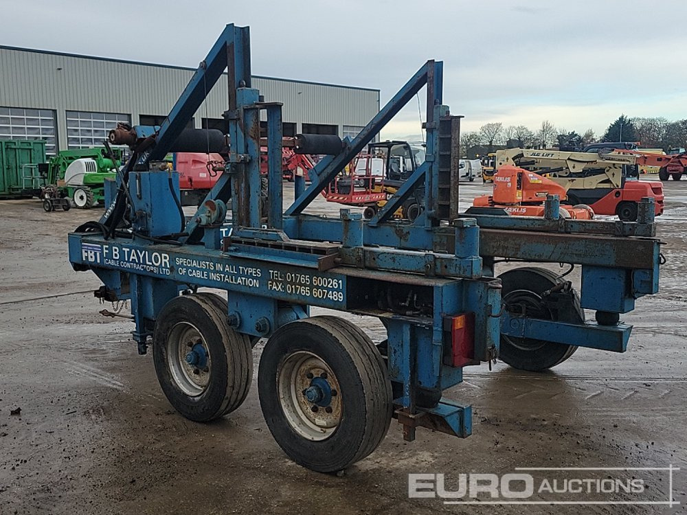 Single Axle Hydraulic Cable Reel Trailer, 1 Cylinder Engine - Земјоделска приколка: слика 3 Single Axle Hydraulic Cable Reel Trailer, 1 Cylinder Engine - Земјоделска приколка: слика 3