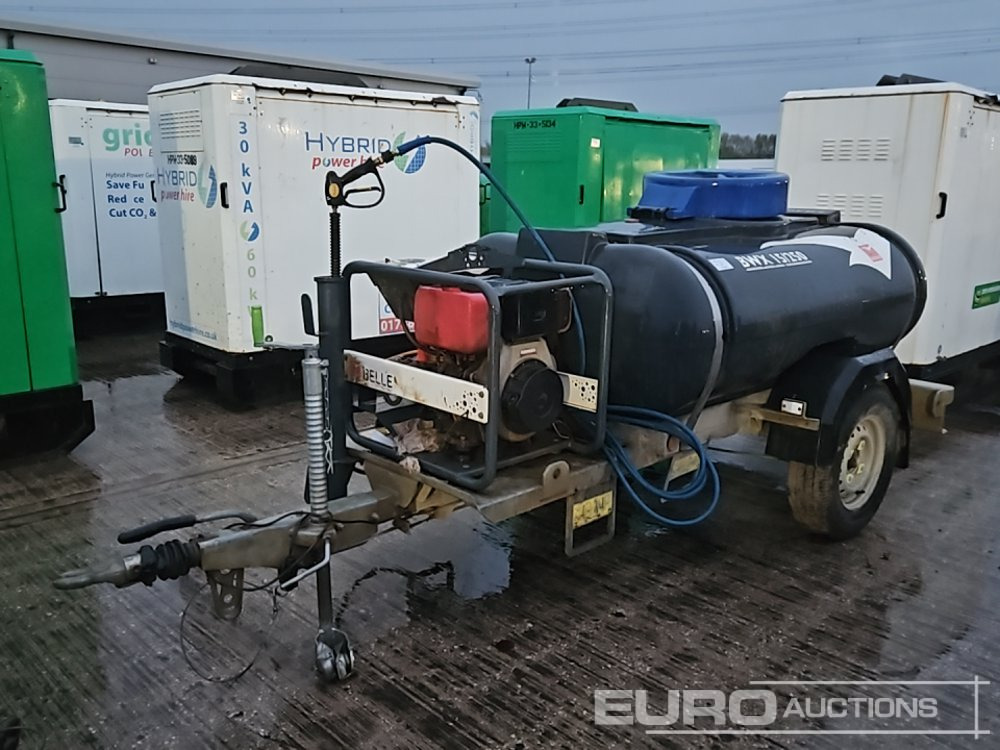 Trailer Engineering Single Axle Plastic Water Bowser, Belle Pressure Washer, Yanmar Engine - Перач под висок притисок: слика 1 Trailer Engineering Single Axle Plastic Water Bowser, Belle Pressure Washer, Yanmar Engine - Перач под висок притисок: слика 1