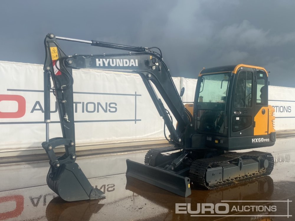 Unused 2025 Hyundai HX60PRO-N - Мини багер: слика 1 Unused 2025 Hyundai HX60PRO-N - Мини багер: слика 1