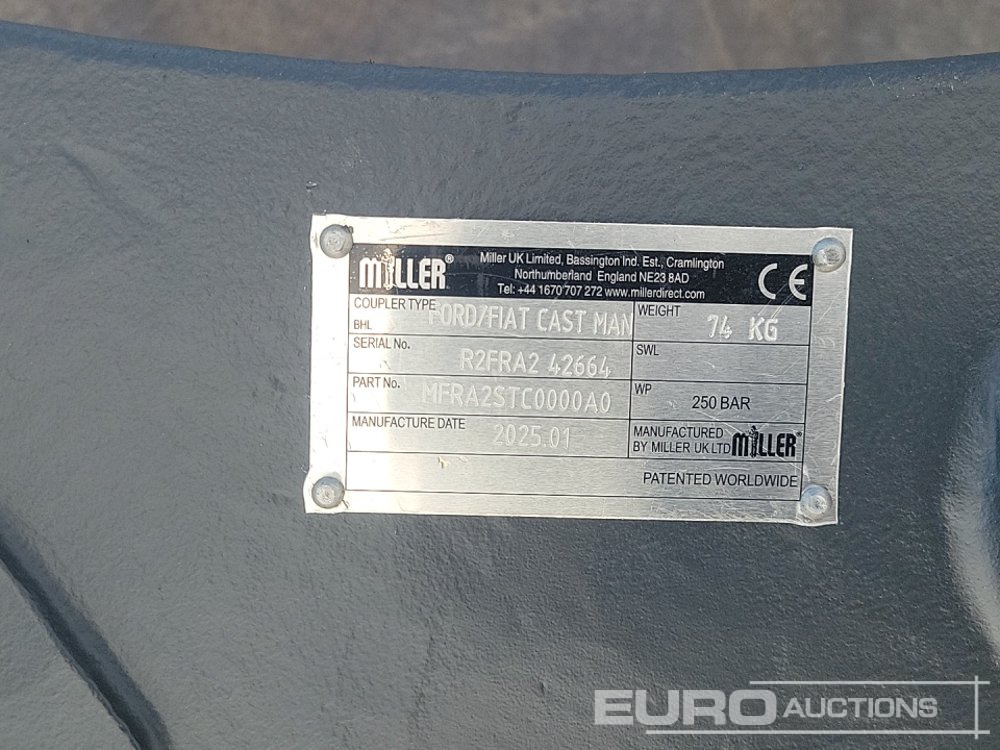 Брза спојка Unused 2025 Miller Manual QH 45mm Pin to suit 4-6 Ton Excavator: слика 17