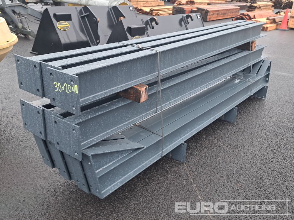 Unused 30' x 20' x 10' Steel Frame Building, 12.5 Roof Pitch, Purlin Cleats - Градежен контејнер: слика 1 Unused 30' x 20' x 10' Steel Frame Building, 12.5 Roof Pitch, Purlin Cleats - Градежен контејнер: слика 1