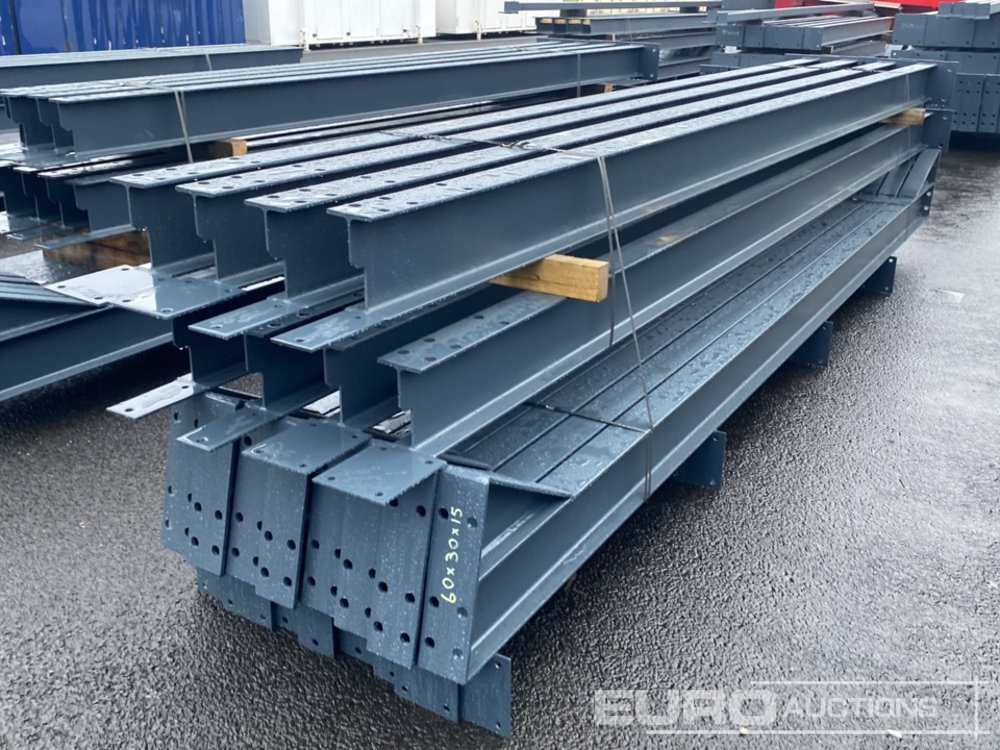 Unused 60' x 30' x 15' Steel Frame Building, 12.5 Roof Pitch, Purlin Cleats - Градежен контејнер: слика 4 Unused 60' x 30' x 15' Steel Frame Building, 12.5 Roof Pitch, Purlin Cleats - Градежен контејнер: слика 4