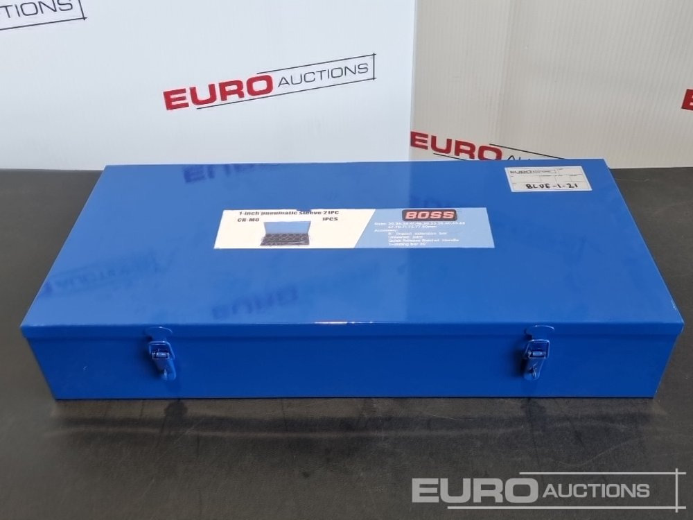 Unused Boss 1" 21pc Pneumatic Socket Set, 8" Impact Extension Bar, Universal Joint, Quick Release Ratchet Handle, 20" T-sliding Bar - Опрема за работилница: слика 2 Unused Boss 1" 21pc Pneumatic Socket Set, 8" Impact Extension Bar, Universal Joint, Quick Release Ratchet Handle, 20" T-sliding Bar - Опрема за работилница: слика 2
