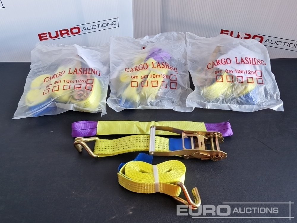Unused Boss 4M x 50mm 5 Ton Ratchet Straps with Sling (4 of) - Опрема за работилница: слика 2 Unused Boss 4M x 50mm 5 Ton Ratchet Straps with Sling (4 of) - Опрема за работилница: слика 2