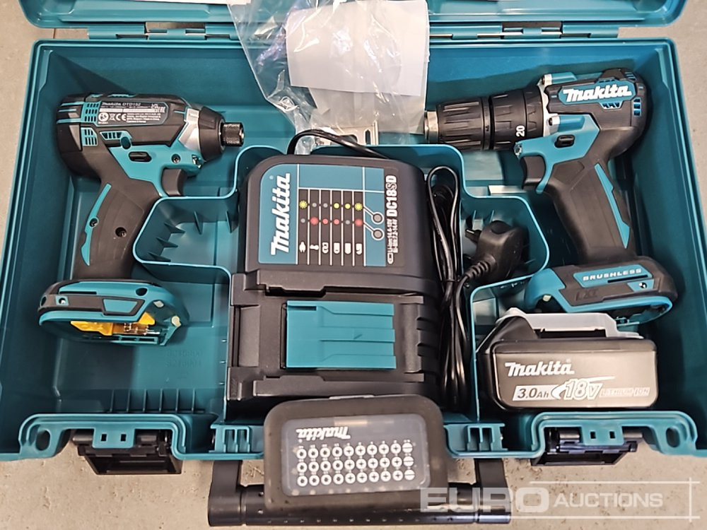 Unused Makita DHP453 18V LXT Combi Dril, Makita DTD152 18V LXT Impact Driver, Battery, Charger, Bit Set - Опрема за работилница: слика 3 Unused Makita DHP453 18V LXT Combi Dril, Makita DTD152 18V LXT Impact Driver, Battery, Charger, Bit Set - Опрема за работилница: слика 3