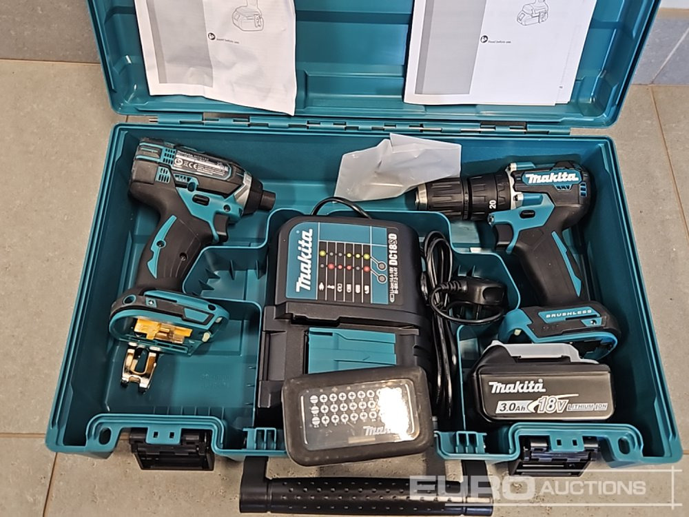 Unused Makita DHP453 18V LXT Combi Dril, Makita DTD152 18V LXT Impact Driver, Battery, Charger, Bit Set - Опрема за работилница: слика 4 Unused Makita DHP453 18V LXT Combi Dril, Makita DTD152 18V LXT Impact Driver, Battery, Charger, Bit Set - Опрема за работилница: слика 4
