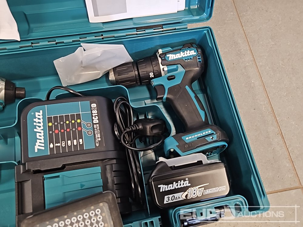 Unused Makita DHP453 18V LXT Combi Dril, Makita DTD152 18V LXT Impact Driver, Battery, Charger, Bit Set - Опрема за работилница: слика 5 Unused Makita DHP453 18V LXT Combi Dril, Makita DTD152 18V LXT Impact Driver, Battery, Charger, Bit Set - Опрема за работилница: слика 5