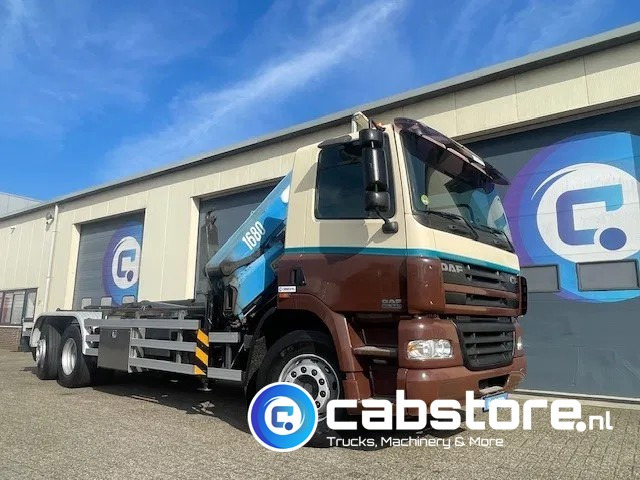 DAF CF 85.340 6X2 Euro 3 - Haakarm containersystem - Hooklift - Abrollkipper - Year 2004 - HMF 1680-K2 Crane - Grua - Ladekran - Autolaadkraan - Камион со кука за подигање, Камион со кран: слика 4 DAF CF 85.340 6X2 Euro 3 - Haakarm containersystem - Hooklift - Abrollkipper - Year 2004 - HMF 1680-K2 Crane - Grua - Ladekran - Autolaadkraan - Камион со кука за подигање, Камион со кран: слика 4