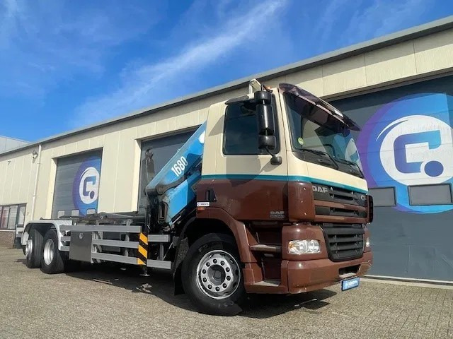 DAF CF 85.340 6X2 Euro 3 - Haakarm containersystem - Hooklift - Abrollkipper - Year 2004 - HMF 1680-K2 Crane - Grua - Ladekran - Autolaadkraan - Камион со кука за подигање, Камион со кран: слика 4 DAF CF 85.340 6X2 Euro 3 - Haakarm containersystem - Hooklift - Abrollkipper - Year 2004 - HMF 1680-K2 Crane - Grua - Ladekran - Autolaadkraan - Камион со кука за подигање, Камион со кран: слика 4