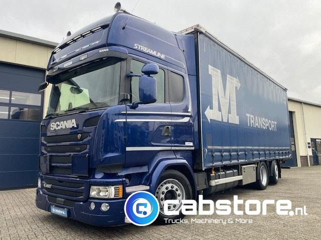 Scania R450 LB6X2MLB Euro 6 - Bouwjaar 2016 - Topline - Doorlaad-volume combi+ Wecon Middenas aanhangwagen - Good condition - Камион со церада: слика 4 Scania R450 LB6X2MLB Euro 6 - Bouwjaar 2016 - Topline - Doorlaad-volume combi+ Wecon Middenas aanhangwagen - Good condition - Камион со церада: слика 4