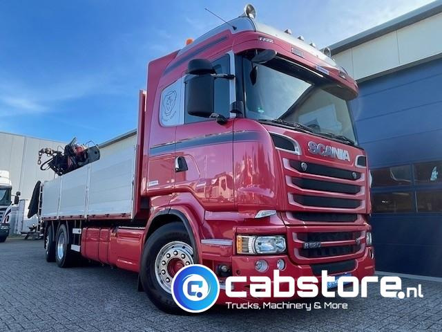 Scania R520 LB6X2*4HNB Euro 6 - Bouwjaar 2013 - Highline - Opticruise - Open box + Palfinger PK 24001-K B Autolaadkraan - Good condition ! - Камион со платформа, Камион со кран: слика 4 Scania R520 LB6X2*4HNB Euro 6 - Bouwjaar 2013 - Highline - Opticruise - Open box + Palfinger PK 24001-K B Autolaadkraan - Good condition ! - Камион со платформа, Камион со кран: слика 4