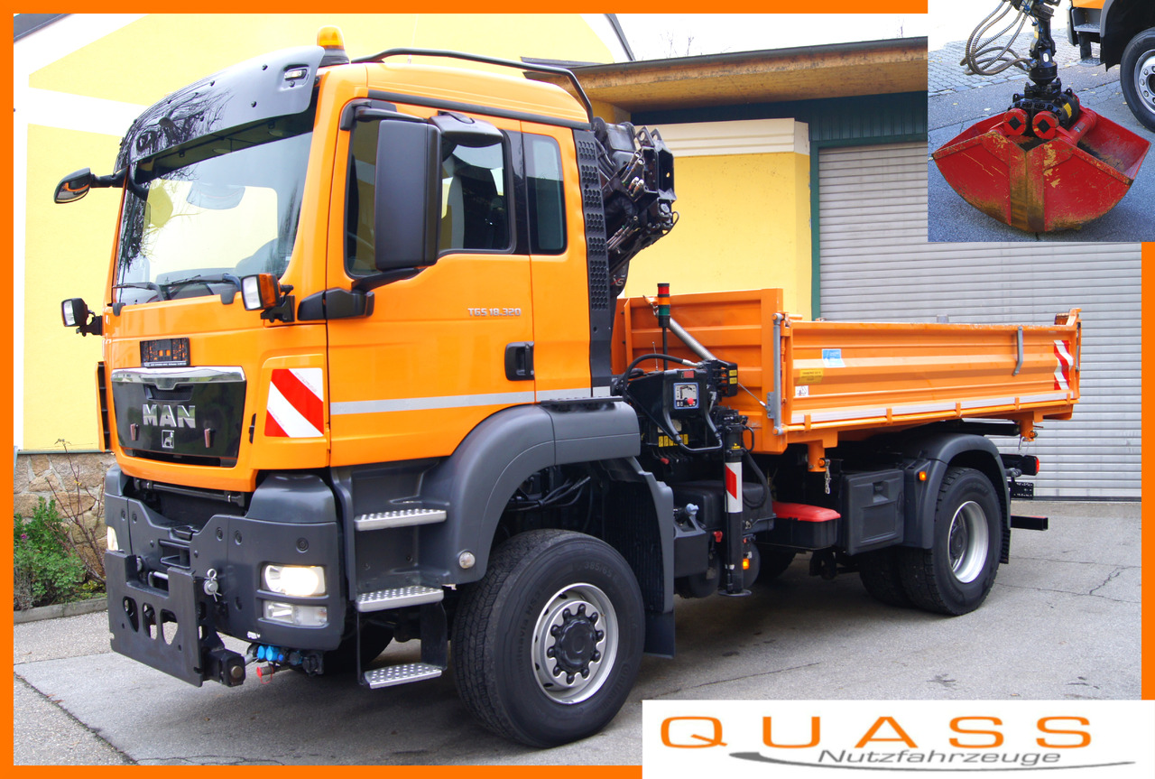 MAN TGS 18.320 BL 4x4 / HIAB 088 B-2 / Winterdienst - Камион со кран: слика 1 MAN TGS 18.320 BL 4x4 / HIAB 088 B-2 / Winterdienst - Камион со кран: слика 1