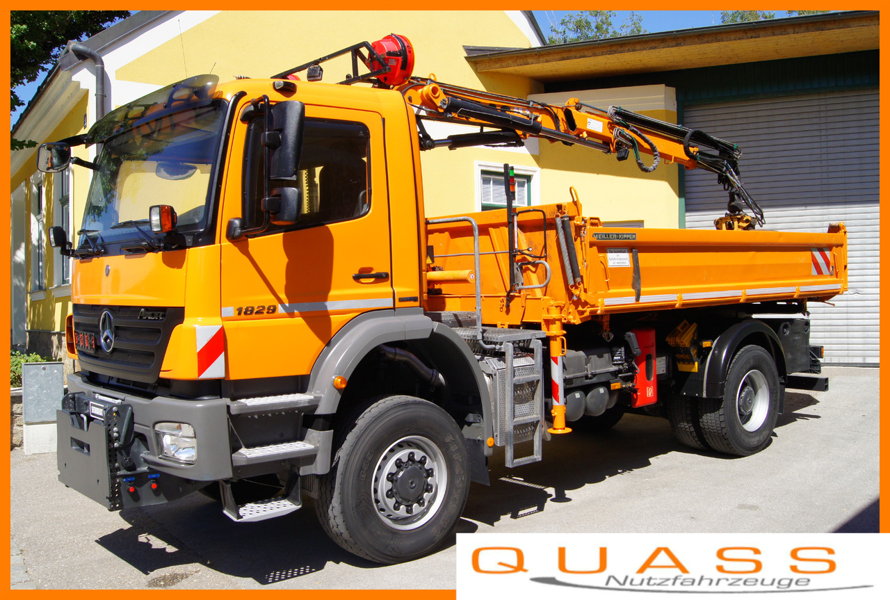 MERCEDES-BENZ AXOR 1829 4x4/EURO 5/ATLAS 65.2/MEILLER/Winterdienst - Камион со кран: слика 1 MERCEDES-BENZ AXOR 1829 4x4/EURO 5/ATLAS 65.2/MEILLER/Winterdienst - Камион со кран: слика 1