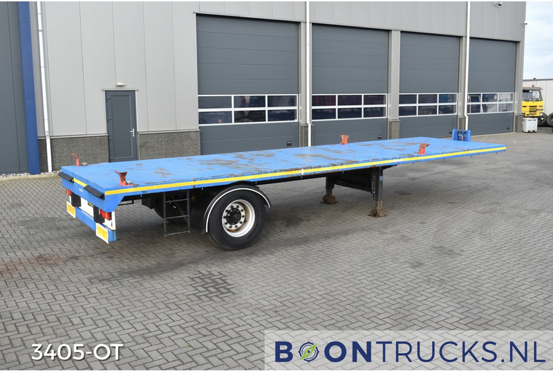 Schmitz Cargobull SKO 10 PLATTE BAK | TWISTLOCKS 20ft * L 900 cm * KENTEKEN LANGZAAM VERKEER - Полуприколка платформа: слика 1 Schmitz Cargobull SKO 10 PLATTE BAK | TWISTLOCKS 20ft * L 900 cm * KENTEKEN LANGZAAM VERKEER - Полуприколка платформа: слика 1