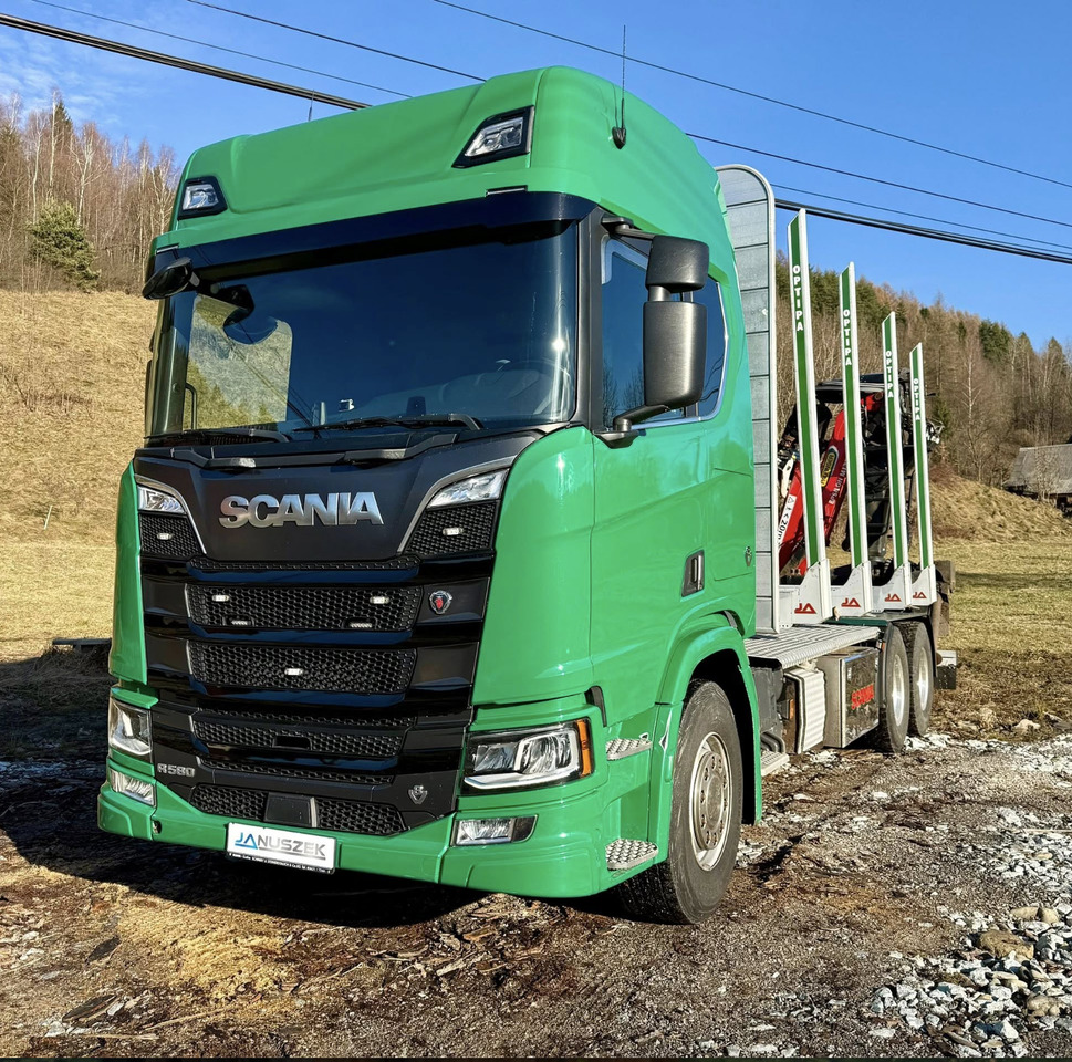 SCANIA R580 - Камион за дрва, Камион со кран: слика 1 SCANIA R580 - Камион за дрва, Камион со кран: слика 1