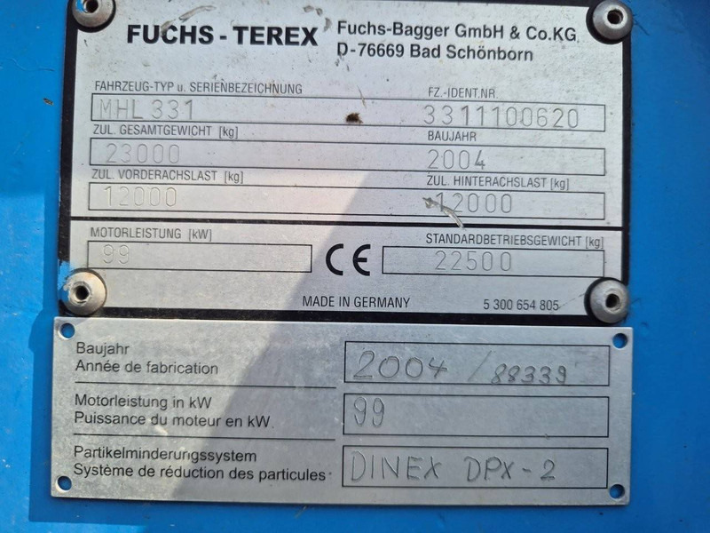 Багер на тркала Fuchs MHL331: слика 11 Багер на тркала Fuchs MHL331: слика 11