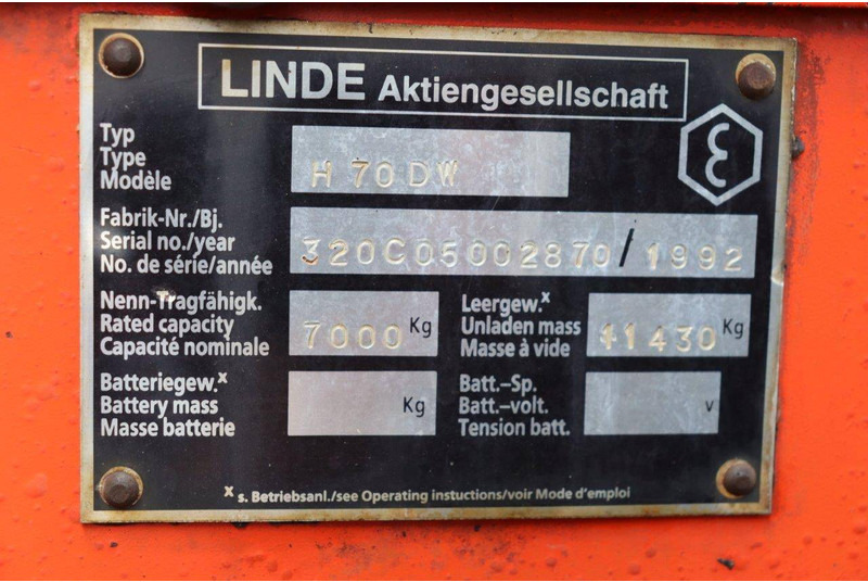 Дизел вилушкар Linde H70DW: слика 16
