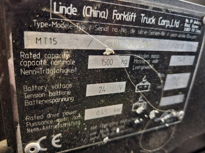 Linde MT15 - Вилушкар за палети: слика 4 Linde MT15 - Вилушкар за палети: слика 4