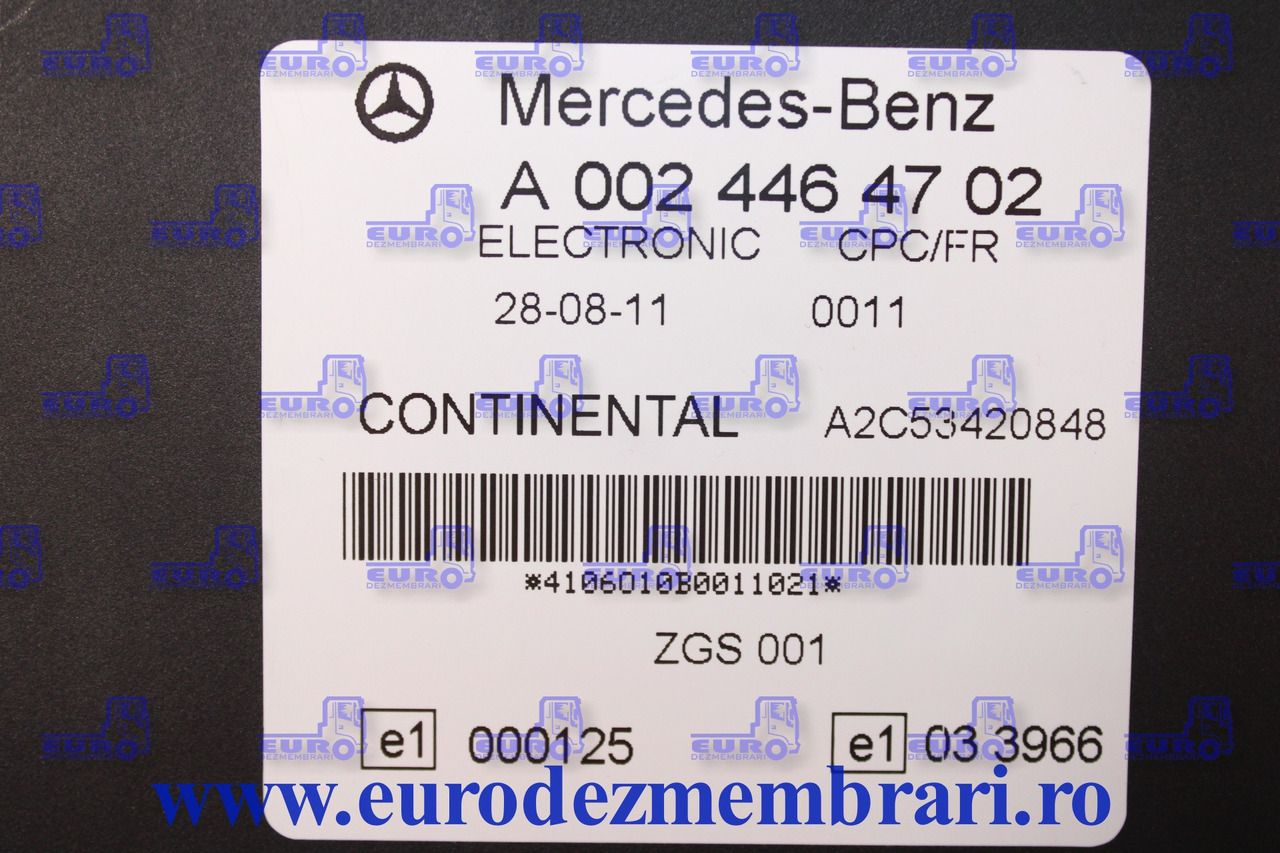 CALCULATOR CPC-FR MERCEDES ACTROS MP3 A0024464702 - Единица за контрола за Камион: слика 3 CALCULATOR CPC-FR MERCEDES ACTROS MP3 A0024464702 - Единица за контрола за Камион: слика 3