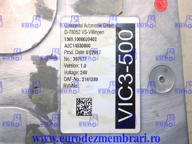 CALCULATOR VIC3-500 DAF XF106 2141289, 2139671, 2206308 - Единица за контрола за Камион: слика 4 CALCULATOR VIC3-500 DAF XF106 2141289, 2139671, 2206308 - Единица за контрола за Камион: слика 4