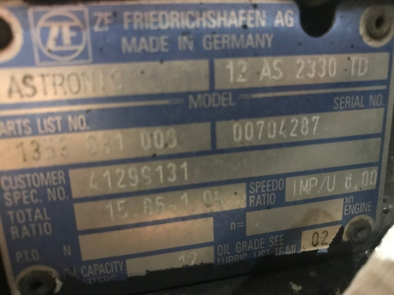 CUTIE DE VITEZE ZF 12 AS 2330 TD R=15,86-1,00 - Менувач за Камион: слика 3 CUTIE DE VITEZE ZF 12 AS 2330 TD R=15,86-1,00 - Менувач за Камион: слика 3