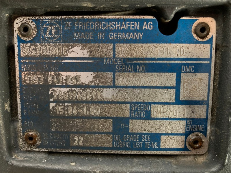 CUTIE DE VITEZE ZF 12 AS 2331 TD R=15,86-1,00 - Менувач за Камион: слика 5 CUTIE DE VITEZE ZF 12 AS 2331 TD R=15,86-1,00 - Менувач за Камион: слика 5