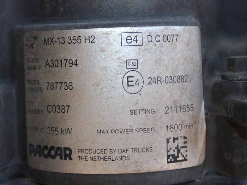MOTOR DAF XF106 MX-13 355 H2 480CP EURO 6 2111655 - Мотор за Камион: слика 5 MOTOR DAF XF106 MX-13 355 H2 480CP EURO 6 2111655 - Мотор за Камион: слика 5