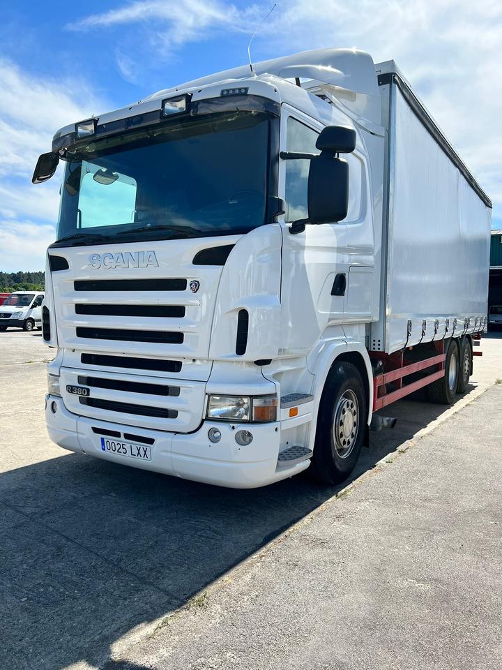 CAMION SCANIA 380 CON CARRETILLA MOFFET M4 - Камион со церада: слика 1 CAMION SCANIA 380 CON CARRETILLA MOFFET M4 - Камион со церада: слика 1