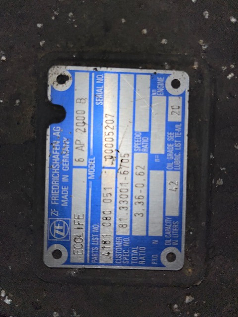 ZF 6 AP 2000 - Менувач за Градски автобус: слика 1 ZF 6 AP 2000 - Менувач за Градски автобус: слика 1