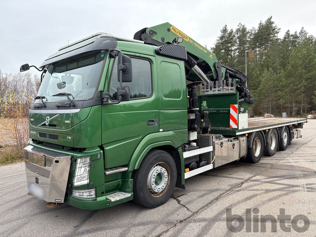 VOLVO FM 460 8x4 Tridem - Камион со платформа, Камион со кран: слика 1 VOLVO FM 460 8x4 Tridem - Камион со платформа, Камион со кран: слика 1