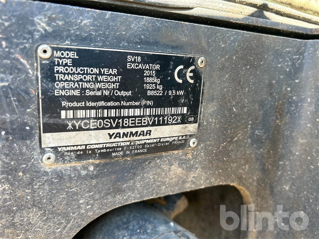Yanmar SV18 inkl. 3 Löffel (2015) - Мини багер: слика 5 Yanmar SV18 inkl. 3 Löffel (2015) - Мини багер: слика 5