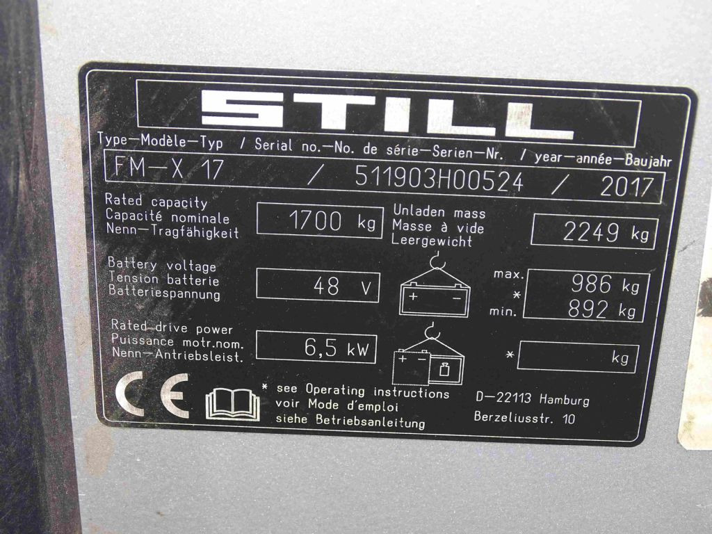 Still FM-X17 - Вилушкар со подигнување: слика 4 Still FM-X17 - Вилушкар со подигнување: слика 4