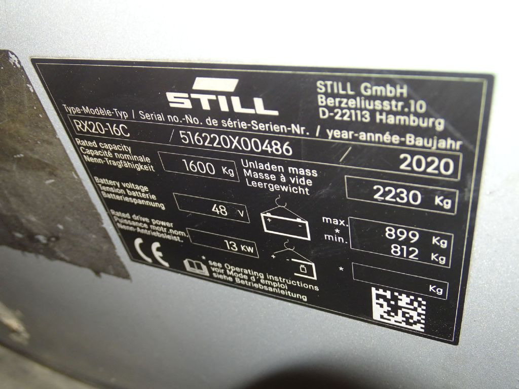 Still RX20-16C - Електричен вилушкар: слика 5 Still RX20-16C - Електричен вилушкар: слика 5