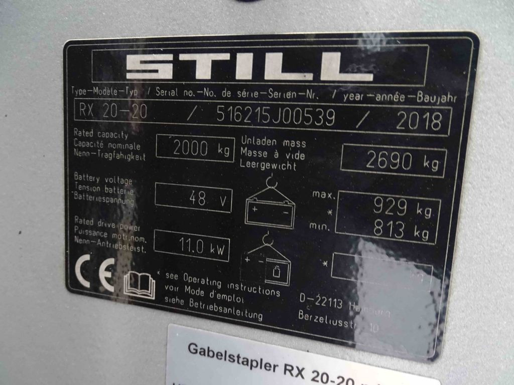 Still RX20-20 - Електричен вилушкар: слика 5 Still RX20-20 - Електричен вилушкар: слика 5