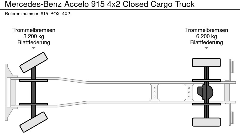 Нов Камион сандучар Mercedes-Benz Accelo 915 4x2 Closed Cargo Truck: слика 20