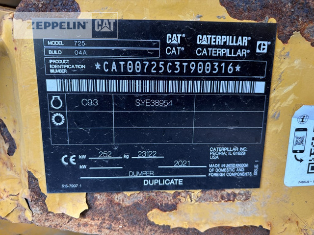 Cat 725-04A - Зглобен истоварувач: слика 2 Cat 725-04A - Зглобен истоварувач: слика 2